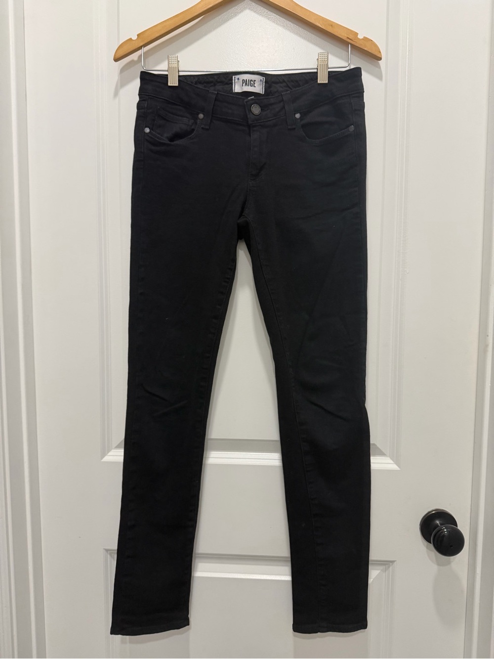 PAIGE Black Skyline Skinny Jeans - Sleek High-Rise Cut